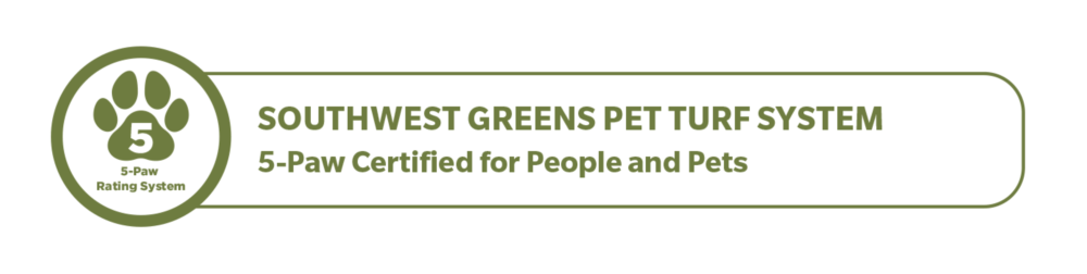 Southwest Greens of New Mexico Pet Turf System 5-Paw Certified for People and Pets
