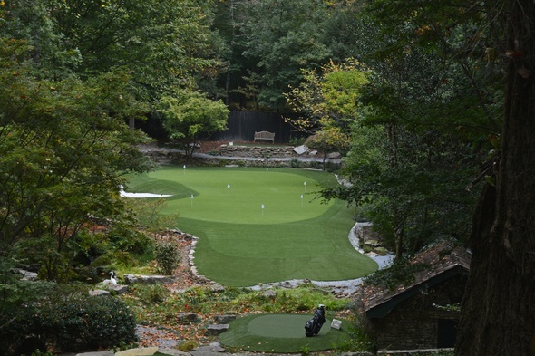 Albuquerque Synthetic Putting Green amidst trees
