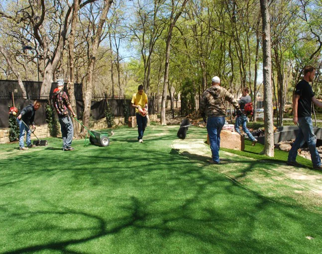 Albuquerque artificial grass installation - base layer