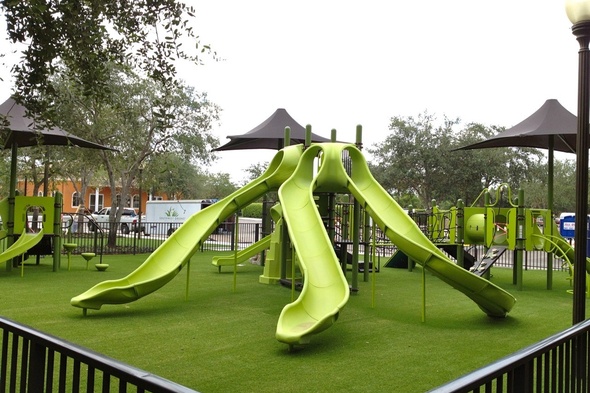Albuquerque playground with artificial turf